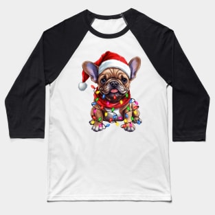 Christmas French Bulldog Baseball T-Shirt